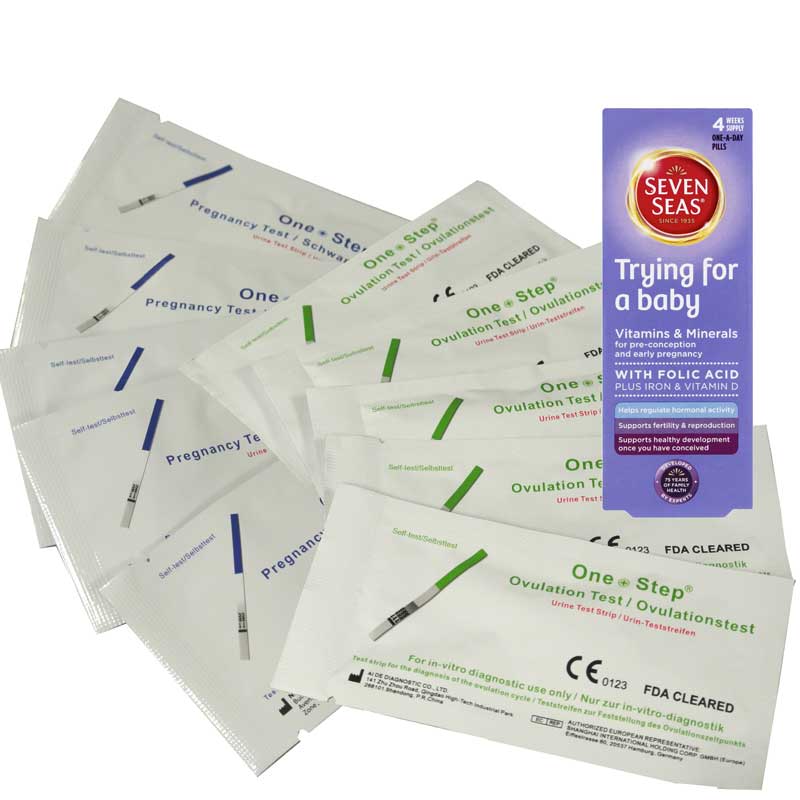 Zoom Baby Ovulation 50 TEST PACK with Fertility Vitamins