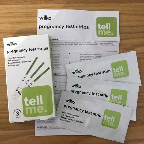 Wilko Pregnancy Test Strips